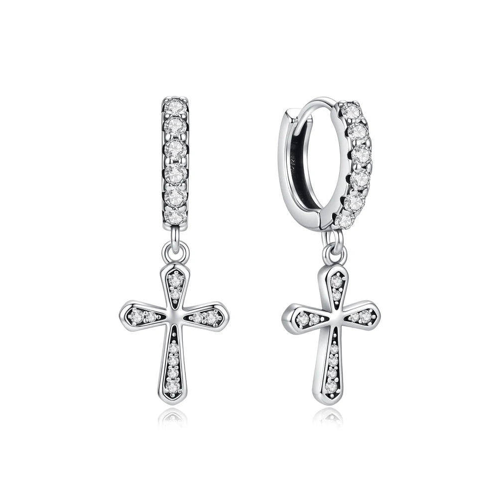 New 2026 Original 925 Sterling Silver Earrings For Women Piercing Hoop Love Heart Earings Rose Gold Wedding Gift Luxury Jewelry