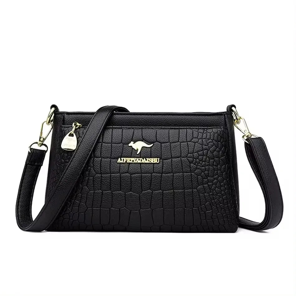 Women Embroidery Tote Bag High Quality Leather Ladies Handbags 2024 Women Shoulder Bag Small Crossbody Bags For Women Sac a Main