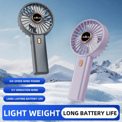 Portable, handheld, rechargeable personal fan, phone stand model, 5-speed powerful cool fan, mini handheld fan.