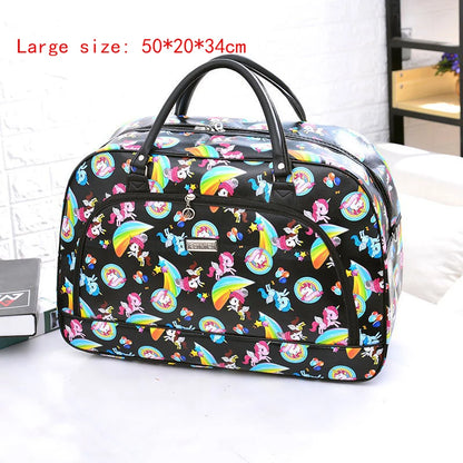 2022 Fashion Cartoon Print Travel Bags for Women Large Travel Handbag Men Weekend Multifunctional Duffle Bag Shoulder Travel Bag