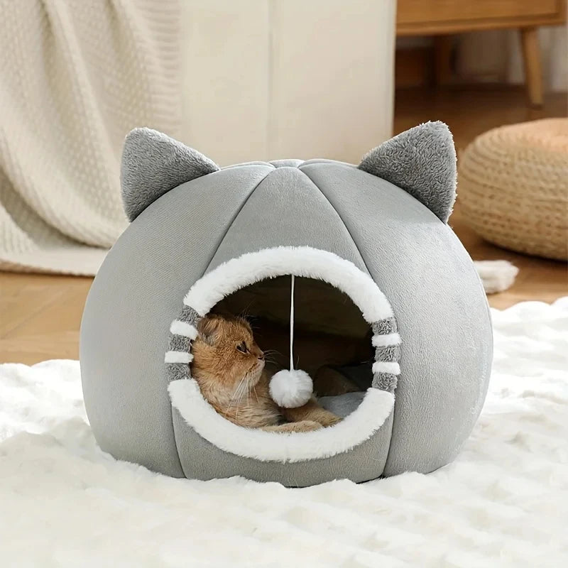 Deep Sleeping Cat Bed Cave Nest With Soft Mat Bed For Cats Pet Products  Bag Sofa Pet  House Dog Basket Tent Bearded  Cama Para