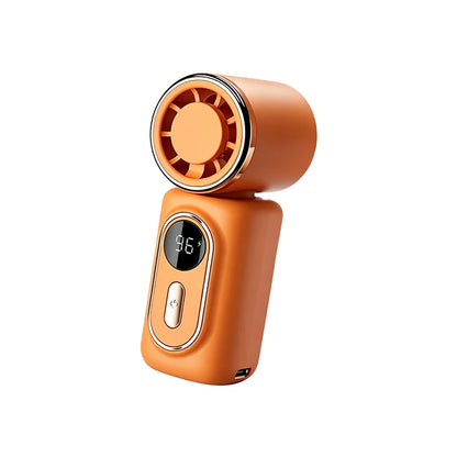 Portable Mini Fan Handheld Small Fan 5 Speed 3000mAh USB Rechargeable LED Display 180° Rotatable Clip Cooling Turbo Fans