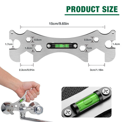 Wrench Level Tools, Faucet Wrench, Shower Wrench, Pipe Wrench, Multifunctional Level Wrench,  Effortless Home Leveling Tools