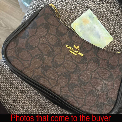 Women's Chain Bags PVC Geometric Print Handbag Shoulder Crossbody Bag Women's Underarm Bag Suitable For Daily Outfit Matching