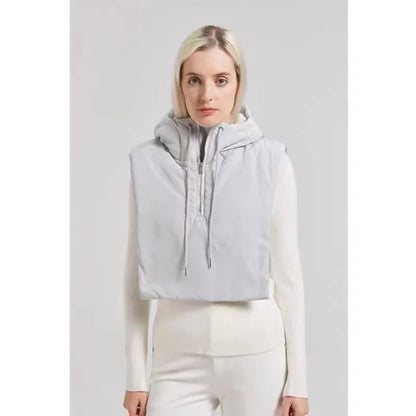 2024 New Winter Cotton Thickened Hooded Jacket Women Male Bracket Mock Collar Zipper Cape Beanies Casual Scarf Wind Snow Cap