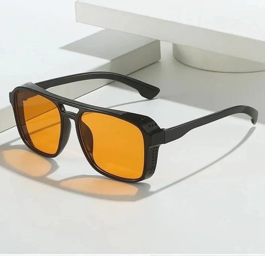 Classic Steampunk Style Sunglasses Men Women Brand Designer Retro Square Sun Glasses Colorful Lens Vintage Eyewear UV400