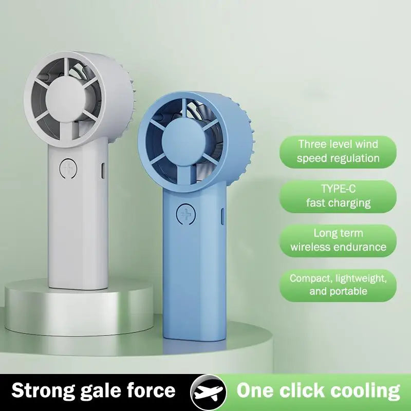 Portable Fan Creative Small Fan Pocket Hand-held Fan Lightweight Adjustable Cute Handheld Outdoor Fan Air Cooler Students Gift