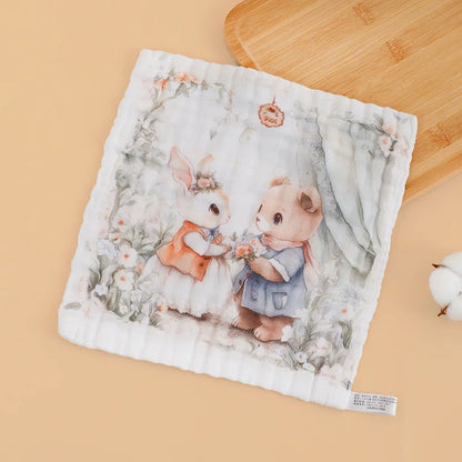 Baby Towels 100% Cotton Muslin Swaddle Cloths Highly Absorbent Soft Gauze Washcloths for Newborn Bath Face and Drool Care