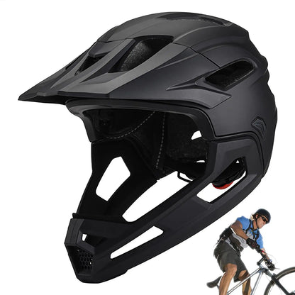 Bike Helmet Bicycle Mountain Bike Helmet Full Face Detachable One-piece Motorcycle Riding Safety Helmet Head Protection