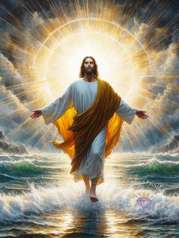 Jesus Christ Cross Diamond Painting Kit 5D DIY Diamond Embroidery Cross Stitch Handmade Art Gift Crafts Home Decor Gift