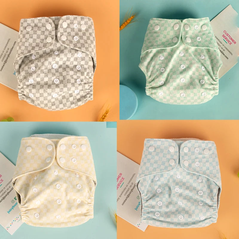 Reusable diapers pants for 0-3 years baby washable nappies ecological diapers organic cotton size adjustable soft 1 piece
