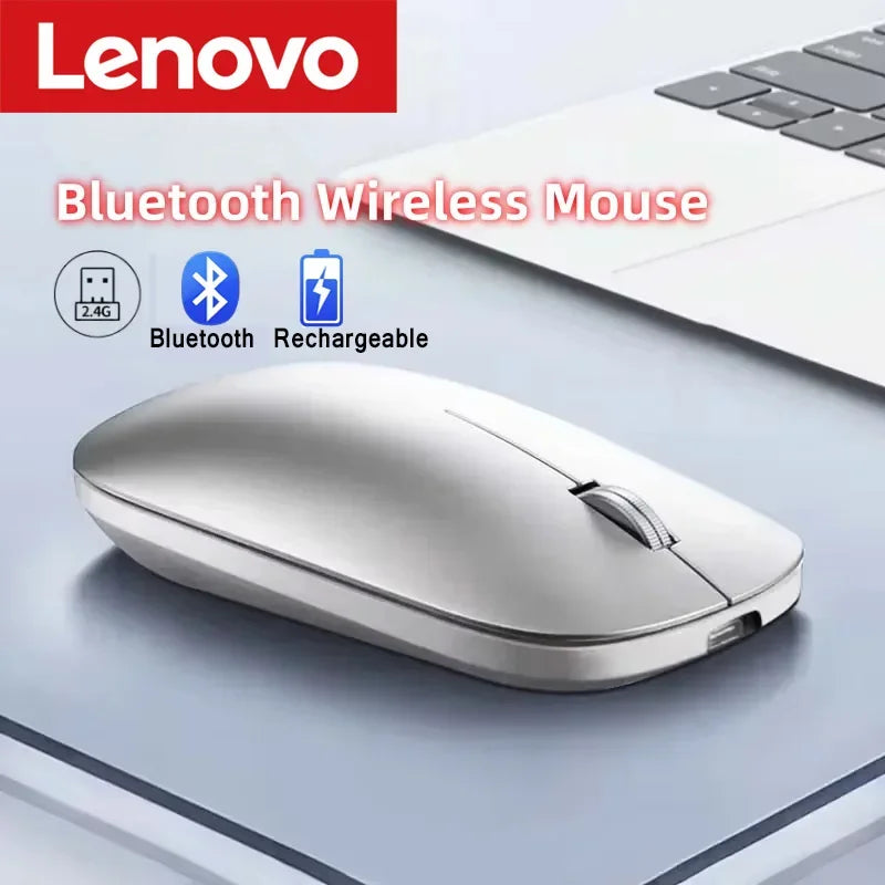 Lenovo Wireless Mouse Type-C Charging Portable Office Silent Click Ergonomic Universal Laptop Lightweight Office Game No-Noise