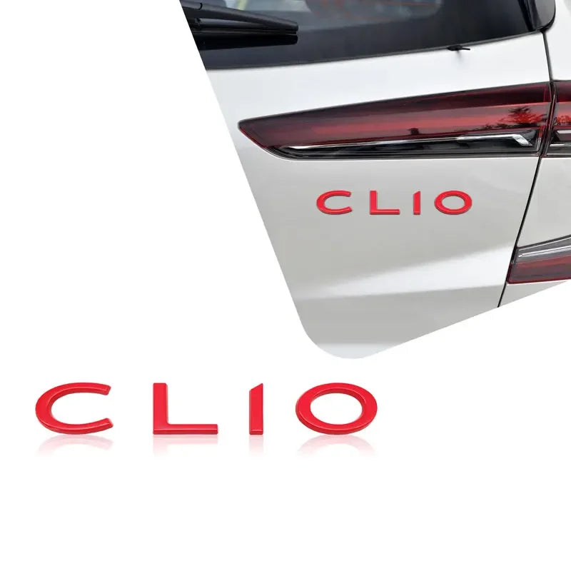 3D Metal Car Styling Letter Emblem Rear Trunk Badge Body Sticker For CLIO Logo 2 3 4 Tailgate Nameplate Auto Accessories