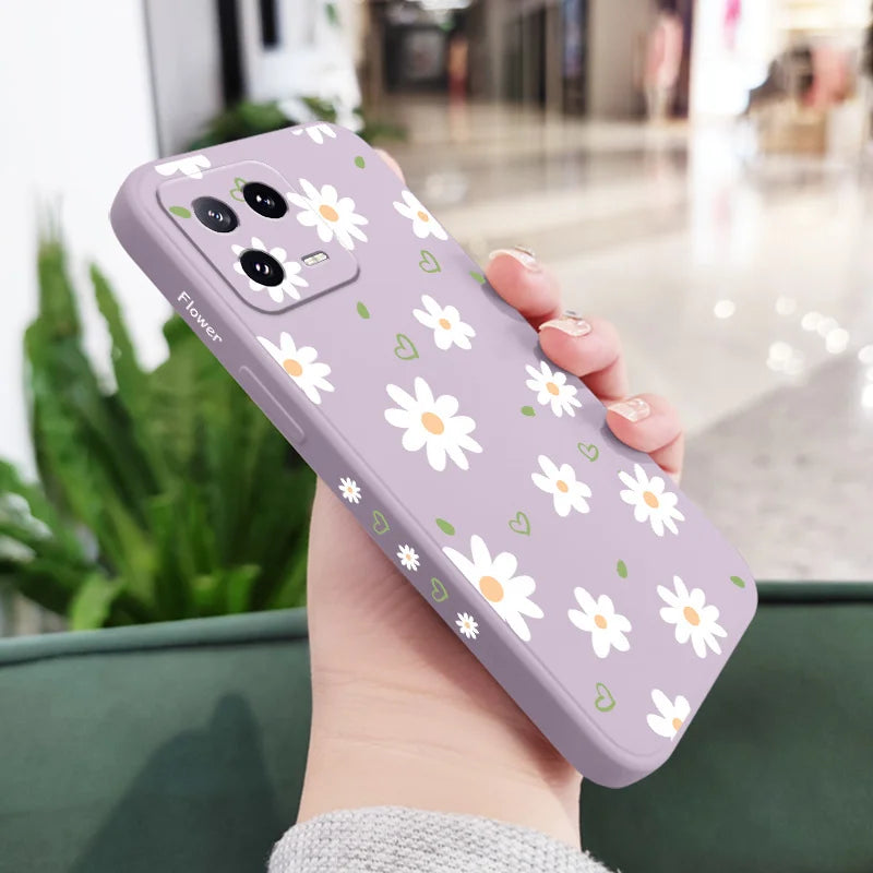 Tender Daisy Phone Case For Xiaomi Mi 15T 14 14T 13 13T 12 12X 12T 12S 11 11T 10 10T 9 9T Pro Lite Liquid Silicone Cover