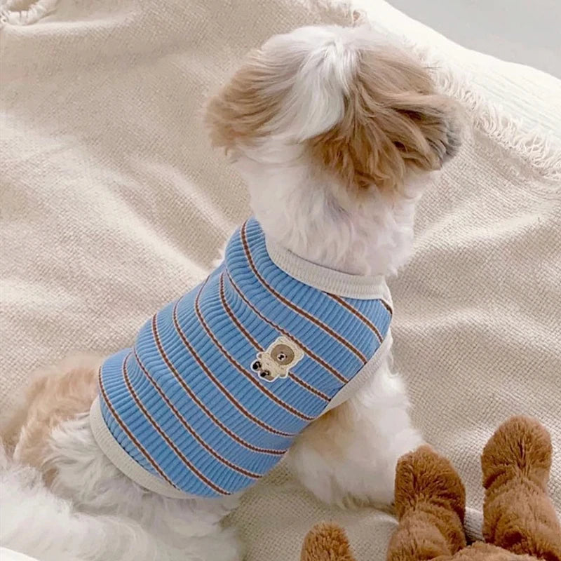Fashion Dog Vest Summer Pet Dog Clothes for Small Dogs Cute Puppy Thin Shirt Bear Print Cat Vest Pet Clothing Chihuahua Clothes