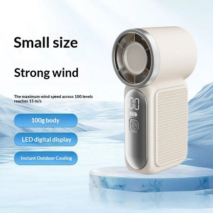 Portable Fan Convenient Creative Mini Fan Pocket Hand-held Fans Lightweight Suitable for Travel Camping Outdoors Display Screen