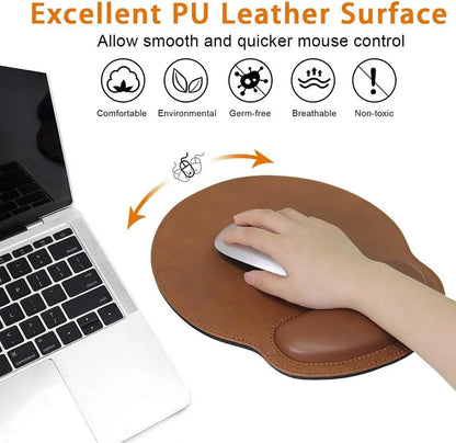 Mouse Pad Wrist Rest Support, Ergonomic Memory Foam Mouse Wrist Rest Pad Comfortable Mousepad for Computer Pain Relief at work