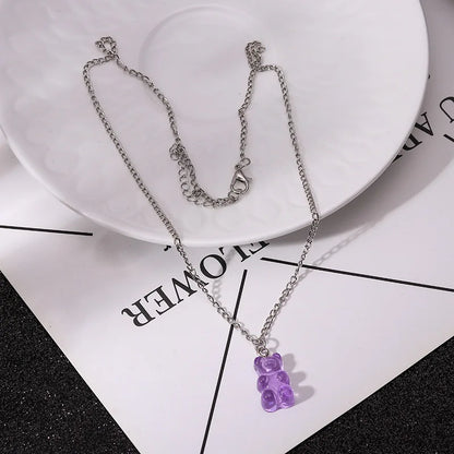 Necklace For Women Cute Girls Animal Sweet Heart Butterfly Fashion Party Rap Gummy Bears Blade