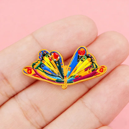 Colorful Caterpillar Butterfly Enamel Pins Animals Brooch Lapel Pin Badge on Backpack Clothing Accessories Fashion Jewelry Gifts
