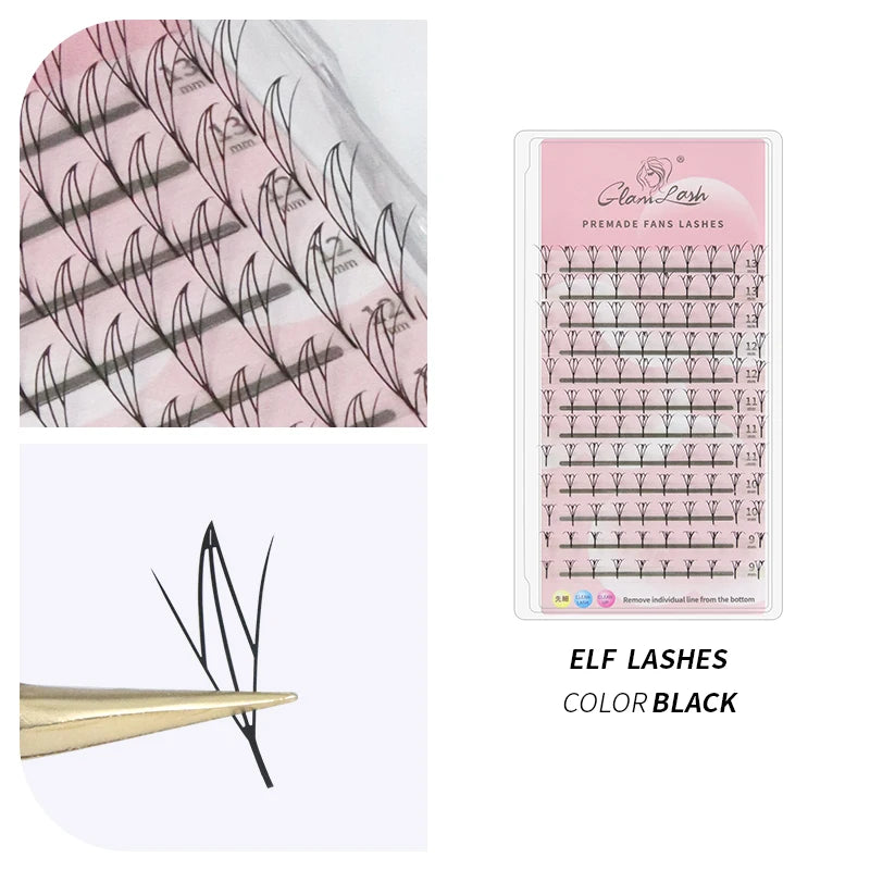 GLAMLASH Comic Spire False Comango Lashes Automatic Flowering Premade Volume Fans Eyelashes Extensions Individual Makeup Tools
