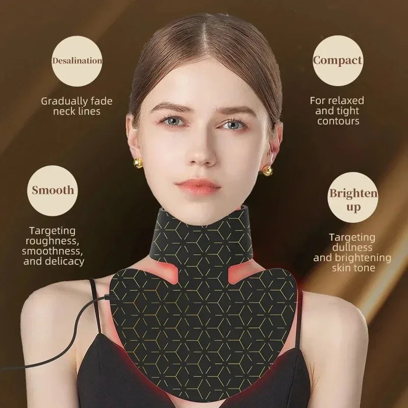 2025 Neck LED Lift Mask Photon Anti-Wrinkle Skin Tightening Neck Beauty Device Skin Brighten Rejuvenation Neck Wrinkle Remover