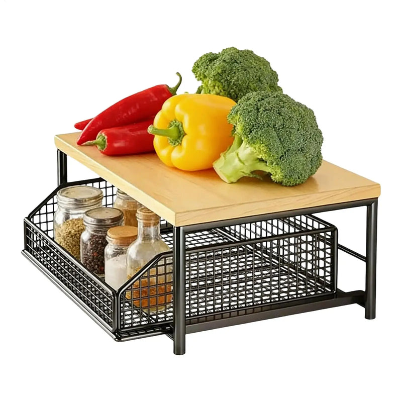 Kitchen Rack Vertical 2-Tier Organizer Rack Household Organizer Shelves for Pantry Kitchen Bathroom Garage Shower Bar Apartment