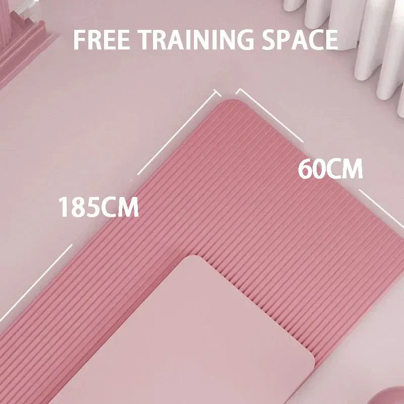 15mm Thick Yoga Mat Anti Slip Environmental Sports Fitness Mat NBR Comfortable Foam Yoga Mat for Family Exercise Yoga Pilates
