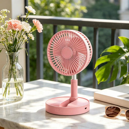 Portable Fan For Room 185-Degree Tilt Oscillating Blower Silent Foldable Rechargeable Standing Fan For Home Outdoor Camping