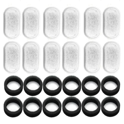 Replacement Filters Cat Water Fountain Filters Element for Stainless Steel Cat Water Fountain Activated Carbon Sponges Filters