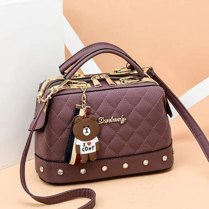 New Woman shoulder bag Large capacity Handbag for Women Crossbody bag Lychee pattern Portable bucket bag ladies messenger bags