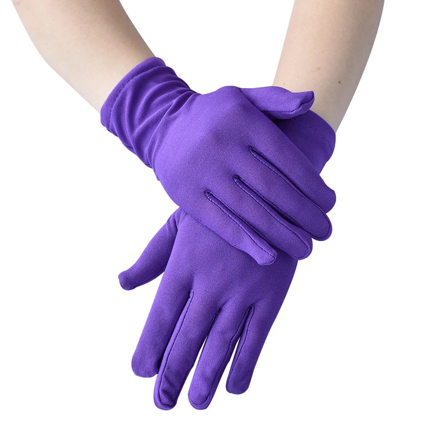 Woman Gloves Work Gloves Milk Silk Gloves Solid Color Non-Slip Household Gloves Breathable Serving Waiters Mittens