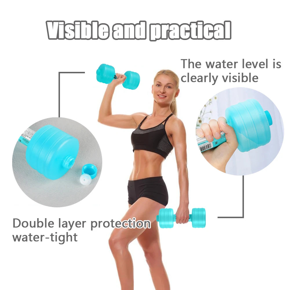 Portable Water-Filled Dumbbells Sports Water Bottle for Arm Strength Training Home Gym Fitness Durable Exercise Equipment