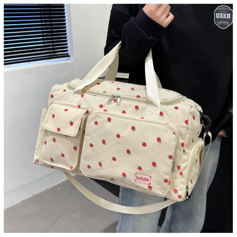 Travel Tote Bag Large Capacity Carry on Travel Bag with Shoe Compartment Sports Fitness Bags for Women Duffle Bags