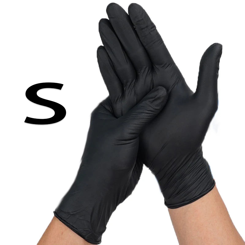50/100/200/400/1000 Pcs Cleaning Gloves, Nitrile Gloves, Black Food Grade Disposable Gloves, Kitchen Gloves, Dishwashing Gloves