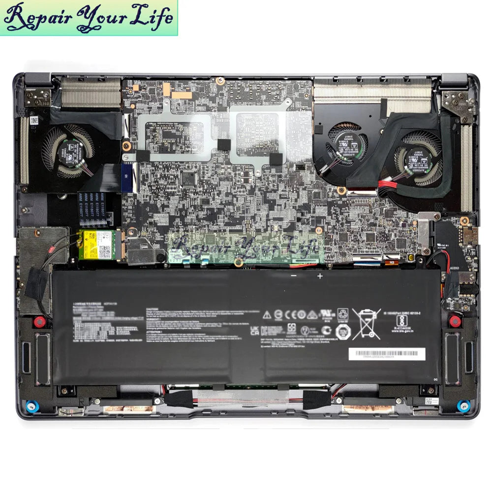 CPU GPU Cooling Fan For MSI Creator Z16 A11UT A11UE A11UX A11UET MS-1571 MS-1572 Notebook Cooler Fan BS5405HS-U4W BS4505HS-U5C