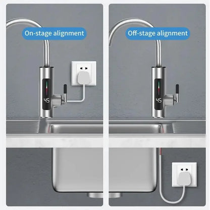 HOMEFISH 3000W 220V Electric Kitchen Water Heater Tap Instant Hot Stainless Steel Water Faucet Heater Cold Heating Faucet