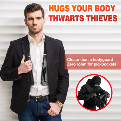 Tactical Double Shoulder Armpit Bag Anti-Theft Multi-Pocket Underarm Pouch Hunting Concealed Carry Chest Rig Bag EDC Organizer