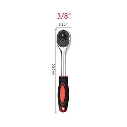 1/4 3/8 Inch Ratchet Wrench 24 Tooth Drive Ratchet Socket Wrench Repair Tool Multi-funtion DIY Ratchet Handle Wrench Hand Tools
