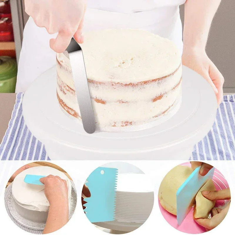 Cake Decorating Tools Kit Piping Tips Pastry Icing Bags Nozzles Cream Scrapers Turntable Baking Supplies кухонные принадлености