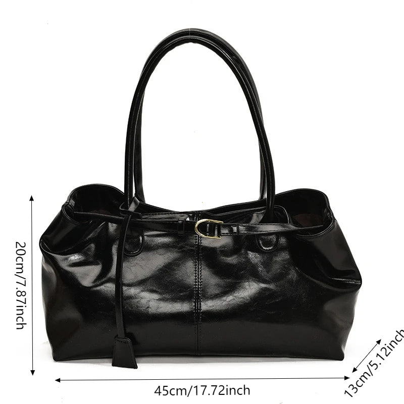 Vintage Handbag for Women Large Capacity 2026 New Underarm Commuting Bag Fashion Female Casual Single Shoulder Tote Bag Handbags