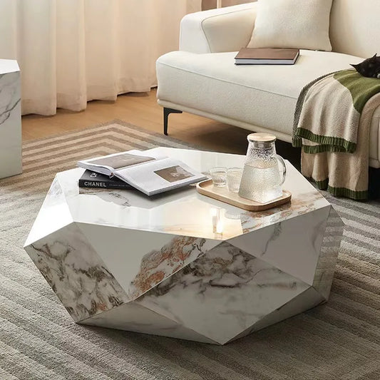 Living Room Furniture Light Luxury Modern Marble Coffee Table Tea Table for Living Room