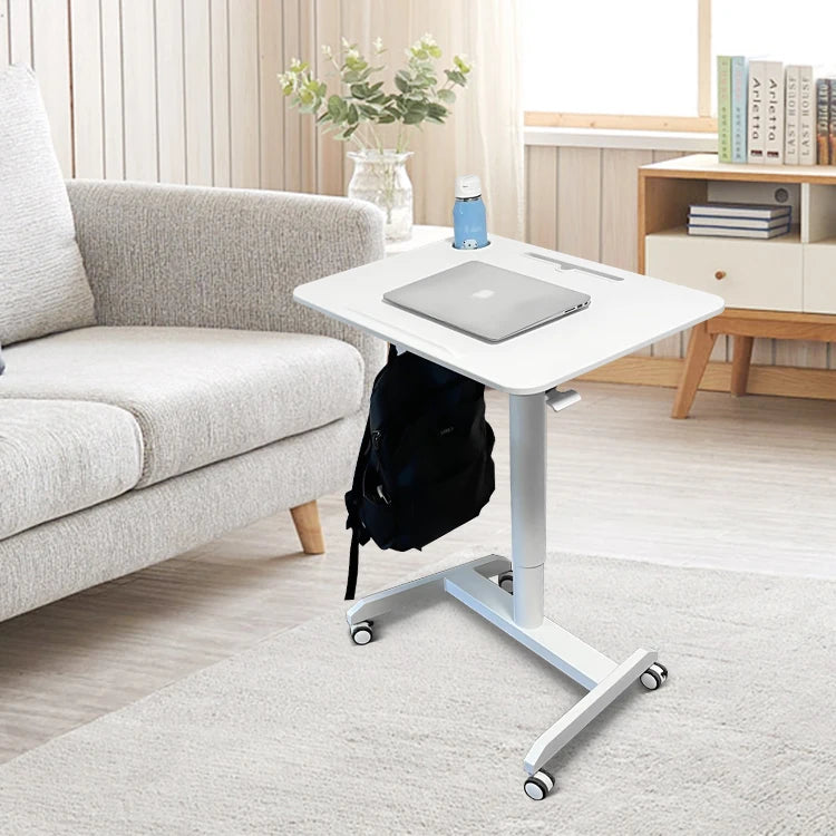 Modern Living Room Furniture Unique Sofa Side Coffee Table with Folding Desktop and Wheels