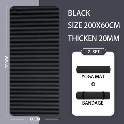 10MM/15MM/20MM Thick Yoga Mat Anti-skid Sports Fitness Mat  Comfort Foam Yoga Matt for ExerciseYoga and Pilates Gymnastics Mat