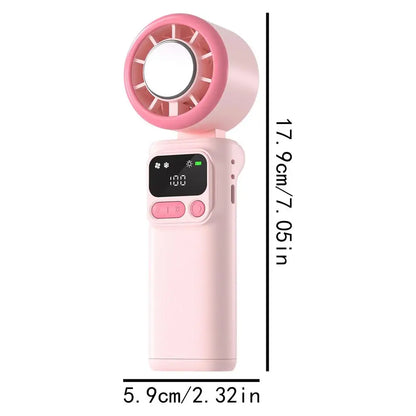 Portable Handheld Fan 5 Speeds Foldable Rechargeable Portable Tabletop Fan For Outdoor Travel Beach Camping Hiking Home Office