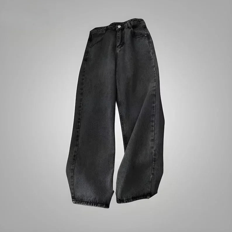 Y2K Gothic Retro Miss Me Boot Cut Jeans Women's Blue Denim Embroidery Cross Pocket Hip Hop Harajuku Wide Pants Street Wear