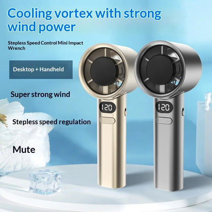 HOMEFISH Portable Handheld Fan USB Rechargeable High-Speed Electric Cooling Fan for Personal Use