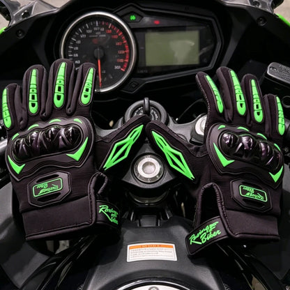 Motorcycle Racing Gloves Fall Protection Men Summer Motocross Protective Gear Breathable Blue Red Grip Palm ﻿