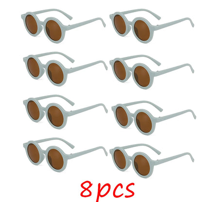 Children's sunglasses, inset style  round frame, 1-7 year old baby sunglasses, sun shading, sun protection