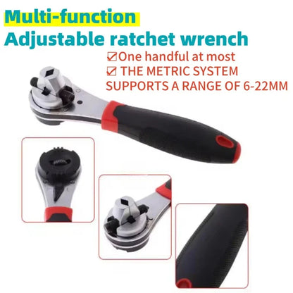 Ratchet Wrench Adjustable Ratchet Wrench 6-22mm Wrench Repair Quick Release Combination Wrench Replacement Accessories