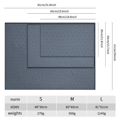 Pet Supplies Silicone Pet Mat Floor Mat Non-slip Waterproof Cat and Dog Feeding Mat Placement Mat Splash-proof Cat Litter Mat